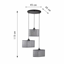 Potrójna lampa wisząca Grigio