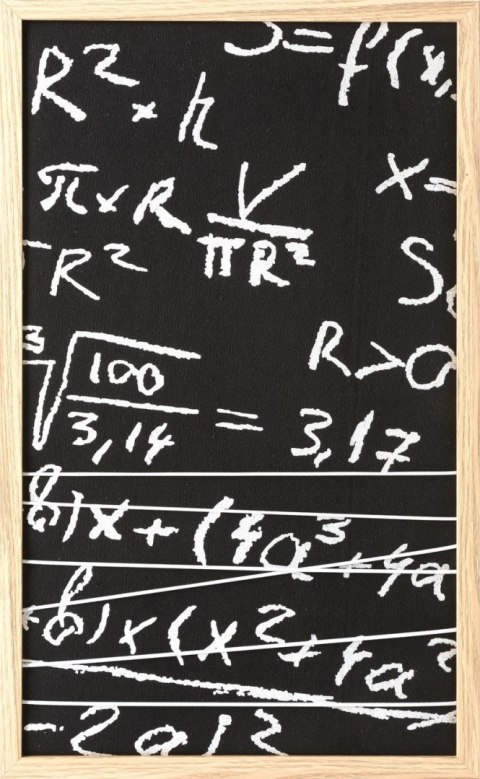 OBRAZ MATH (1) 55X33X1 CM CZARNY