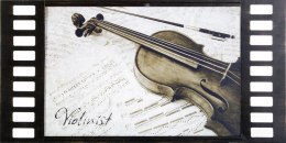 OBRAZ VIOLIN (3) 60X30X1 CM CZARNY