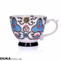 Kubek DUKA ANDALUSIA 400 ml biały czarny porcelanowy