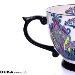 Kubek DUKA ANDALUSIA 400 ml niebieski czarny porcelanowy