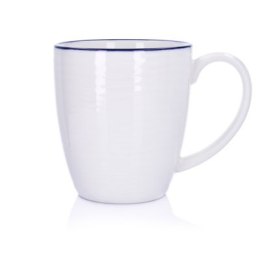 Kubek DUKA KROG 400 ml biały granatowy porcelana