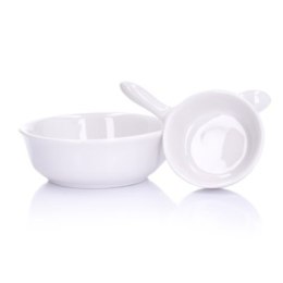 Miseczka dipówka z uchwytem DUKA DIP 15 cm porcelana biała