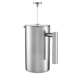 Zaparzacz do kawy French Press DUKA BARISTA 1100 ml srebrny stal nierdzewna