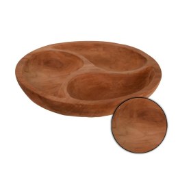 Patera na przekąski drewno teak 34 cm