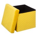 Pufa Luna Velvet Yellow 31x31 cm