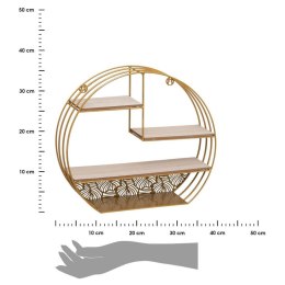 Metalowa półka ścienna Ferro złota