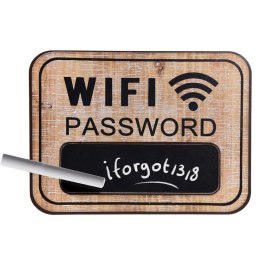 Tablica ścienna brązowa Wifi Password