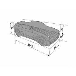 Łóżko dziecięce MG 3D Black LED