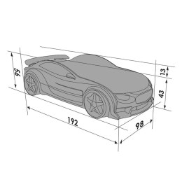 Łóżko dziecięce NEO Sport Black LED