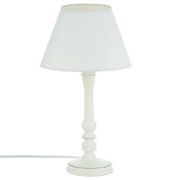 Drewniana lampka nocna Leo biała 36 cm