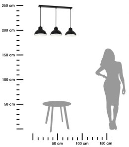 Żyrandol lampa industrialna Sven czarna