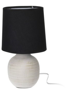 Lampa stołowa nocna biało czarna 25 cm