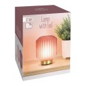 Lampka szklana Led ciemny róż 17 cm