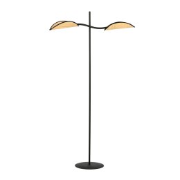 Lampa podłogowa LOTUS LP2 BLACK/RATTAN