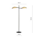 Lampa podłogowa LOTUS LP2 BLACK/RATTAN