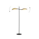 Lampa podłogowa LOTUS LP2 BLACK/RATTAN