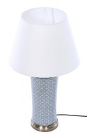 LAMPA STOŁOWA Z ABAŻUREM ANABEL 18X18X51CM