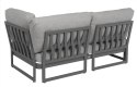 SOFA 2-OS OGRODOWA LEWA SUE GREY 172X91X71 CM